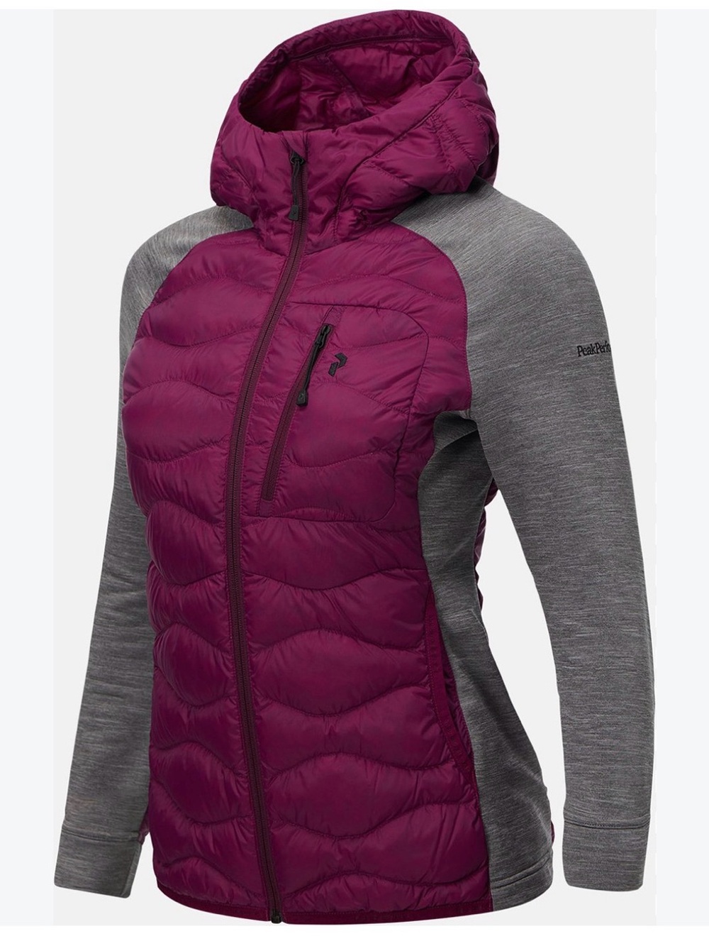 Peak Performance Women's Insulated Hooded Jacket - Plum/Gray